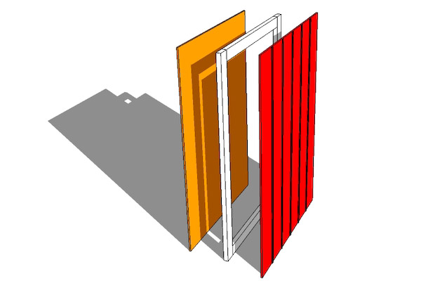 garden shed plans door exploded