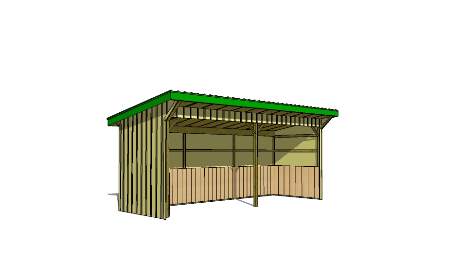 8X12 HORSE RUN IN SHED PLANS – iCreatables.com