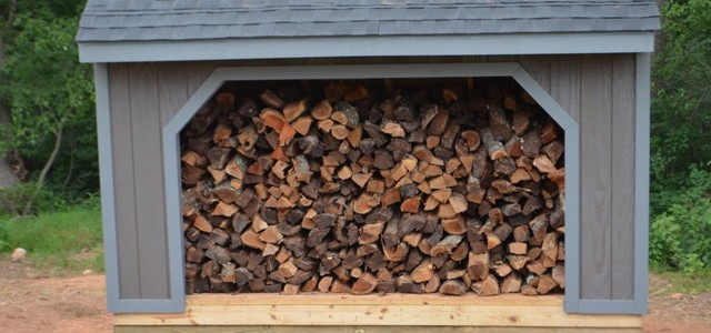 Firewood storage shed plan.