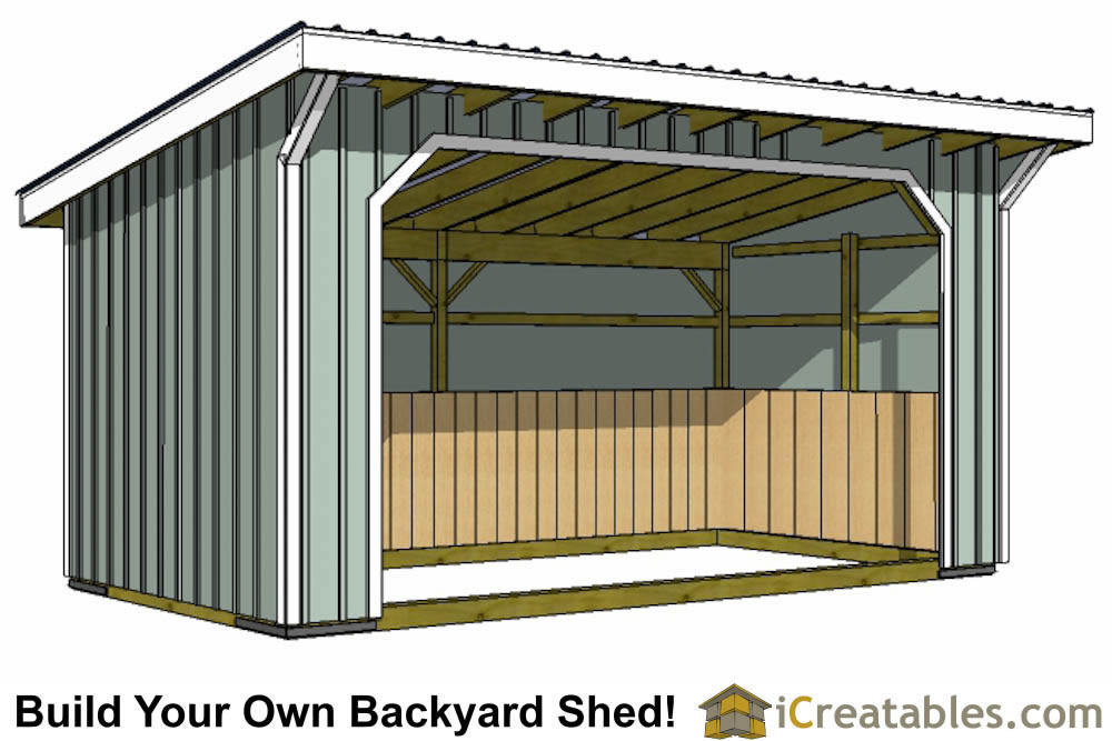 Run In Shed Plans - Building Your Own Horse Barn - iCreatables