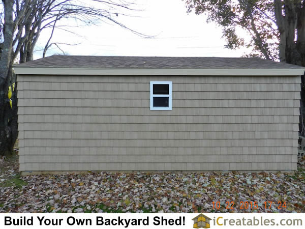 Rear view of 12x20 storage shed.