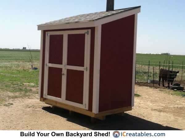 4x8 Lean To Shed Plans | Storage Shed Plans | icreatables.com