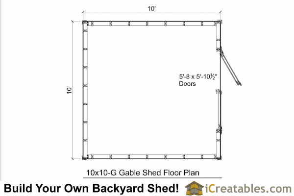 10x10 shed plans | gable shed | Storage Shed Plans | icreatables