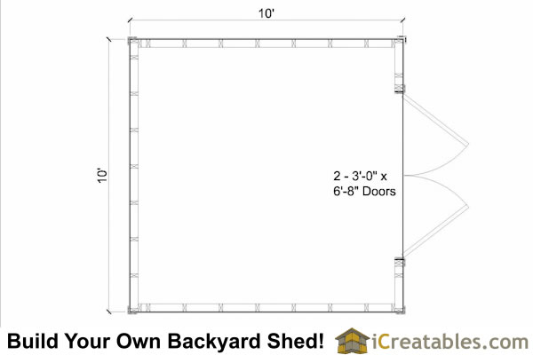 10x10 delux shed plans  gable shed  Storage Shed Plans  icreatables