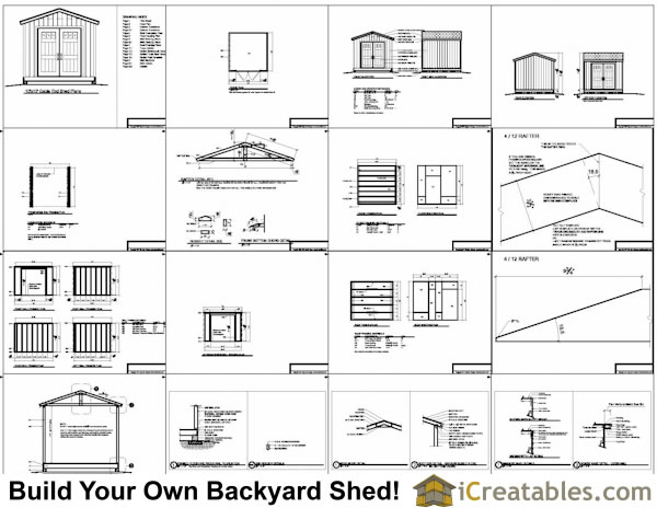 10x12 gable shed plans