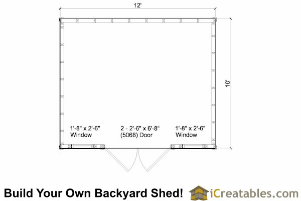 10X12 Shed Floor Plans