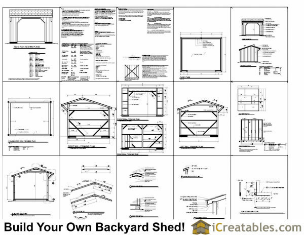 10X12 Run In Shed Plans | Horse Barn | Horse Run In Shed Plans