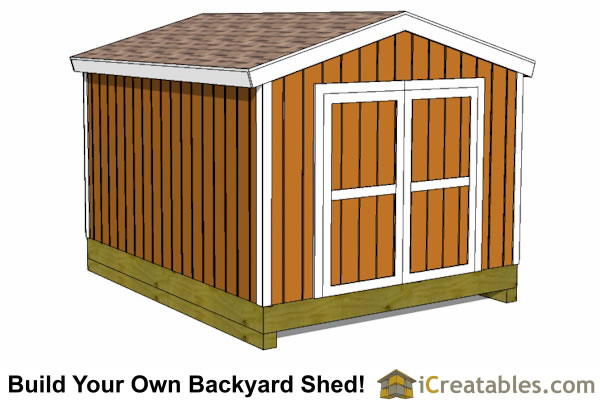 10'x14' Gable Shed with Home Built Door