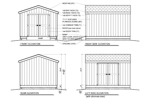 Woodwork 10x12 Storage Building Plans PDF Plans