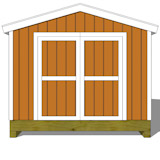 10x12 shed plan front