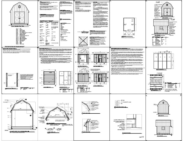 10x12 Barn Shed Plans | Gambrel Shed Plans