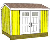 10x12 gabel shed door on side