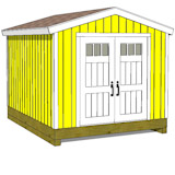 10x12 tall shed plans gable