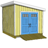 10x12 lean to shed plans door on angled