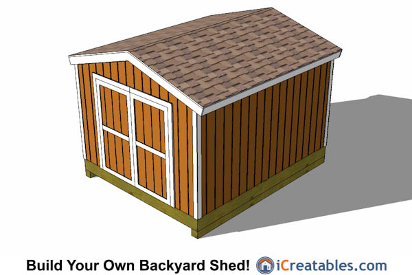 10'x14' Gable Shed with Tall Factory Door