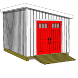 10x14 lean to shed plans door on angled