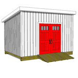 10x14 lean to shed plans door on high side