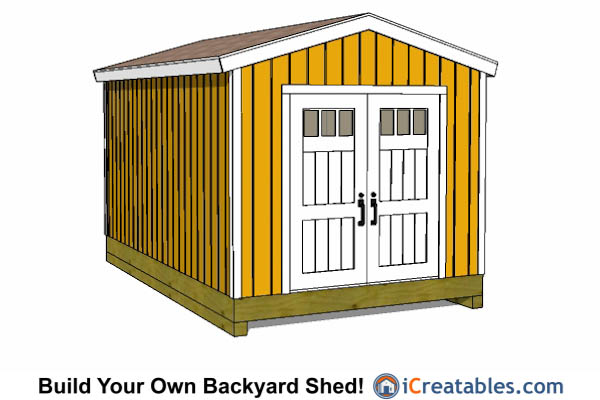 10x16 Shed Plans - DIY Shed Designs - Backyard Lean To &amp; Gambrel