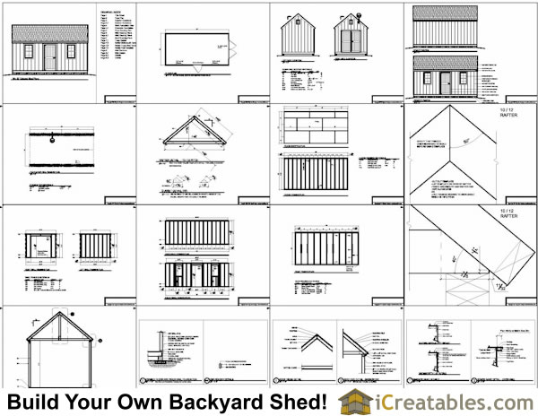 Sample Of The 10x20 Backyard Shed Plans: