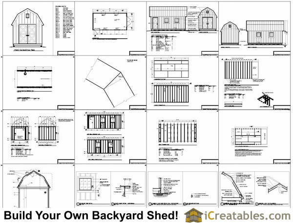 10x20 Gambrel Shed Plans Include The Following: 10x20 Gambrel Shed Plans Include The Following: