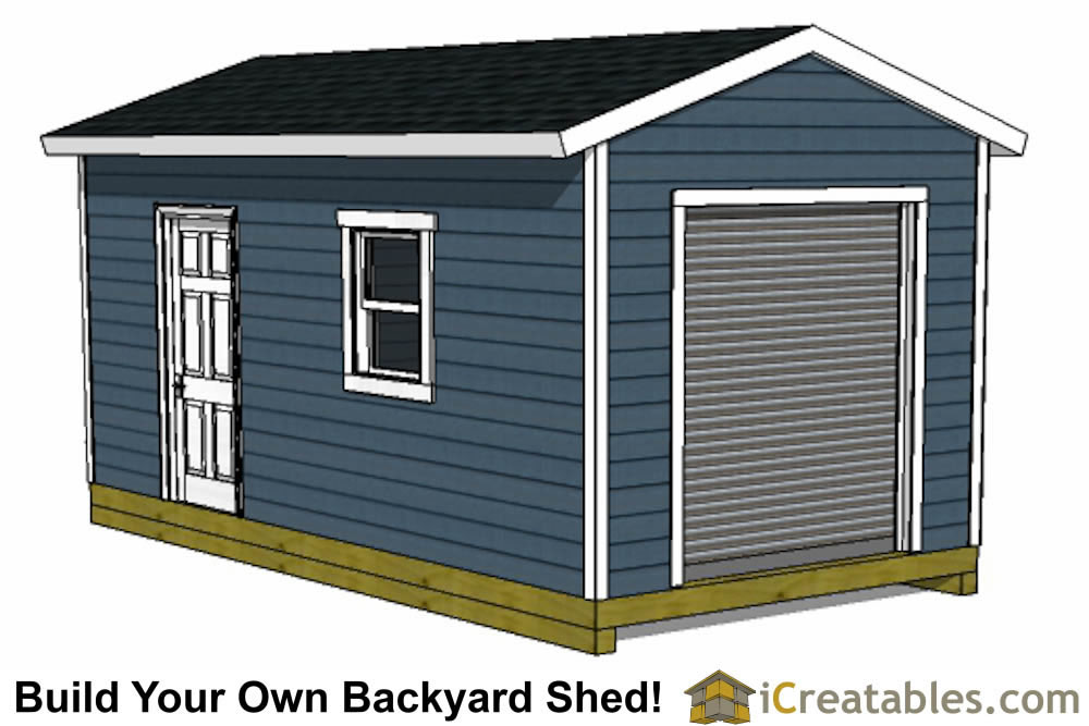 10x16 shed plans with garage door