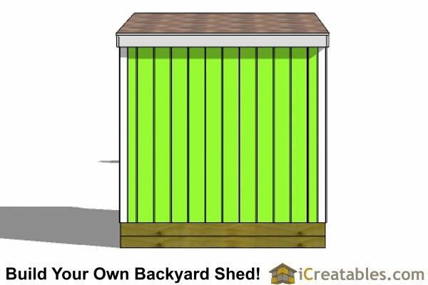 10x8 Shed Plans | 10' wide by 8' deep shed plans