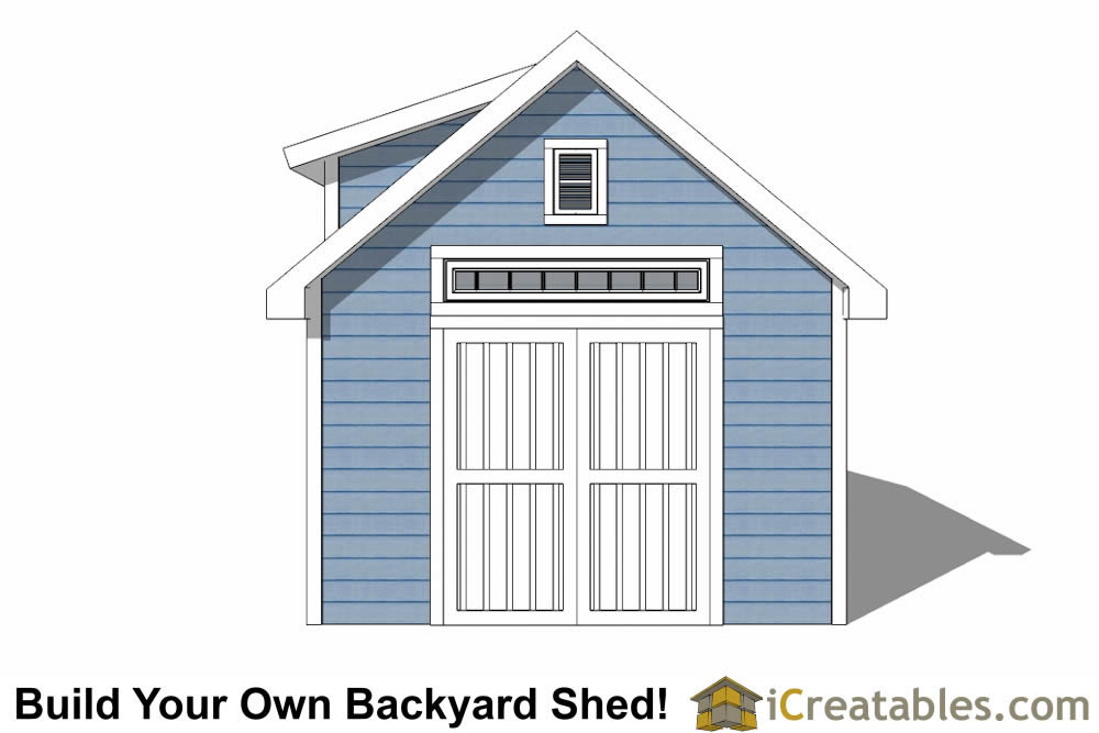 12x16 Shed Plans With Dormer iCreatables.com