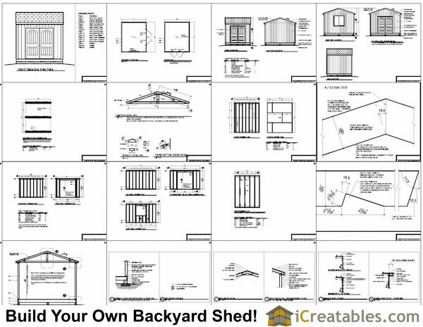 12x10 shed plans | 12x10 tall shed plans | icreatables