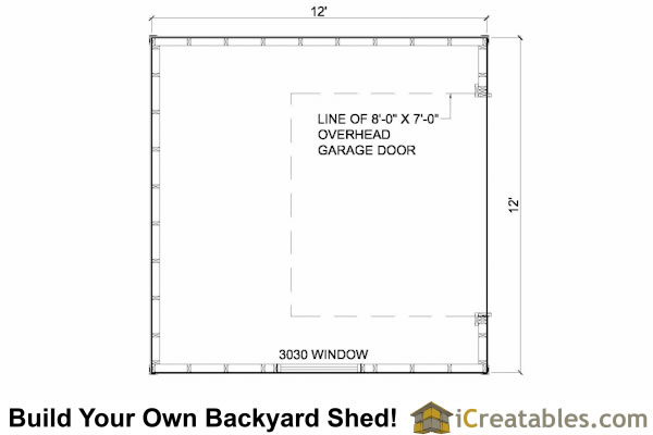 12X12 Shed Plans with Garage Door