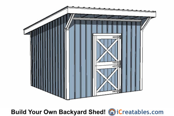 22x24 Horse Barn With Lean To Front - 2 Stall Horse Barn