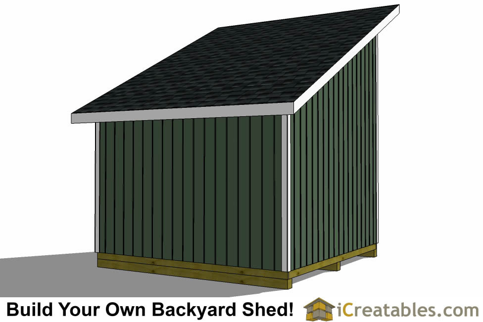 12x12 lean to shed rear