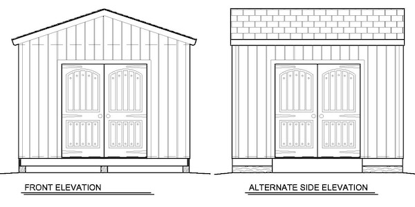 Building plans for a 12'x 12' storage shed for your yard or garden