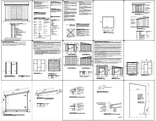 12x12 Lean To Shed Plans | icreatables.com