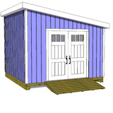 12x12 lean to shed plans door on angled