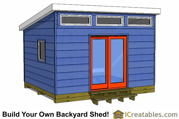 12x14 Modern Shed Plans | Icreatables SHEDS
