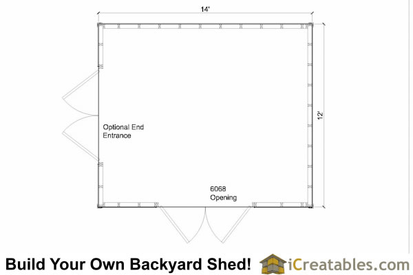 12x14 Shed Plans Gable Shed Storage Shed Plasn