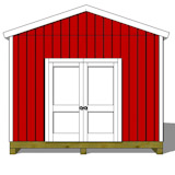 12x14 gable shed plans doors