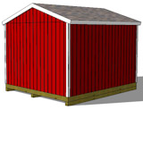 12x14 gable shed plans rear