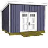 12x14 lean to shed plans door on high side
