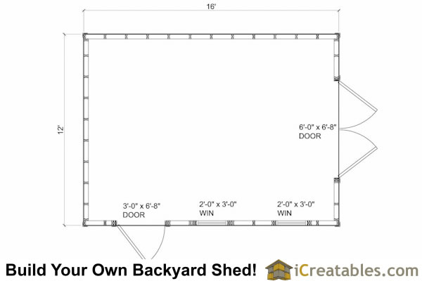 12x16 Shed Plans Example