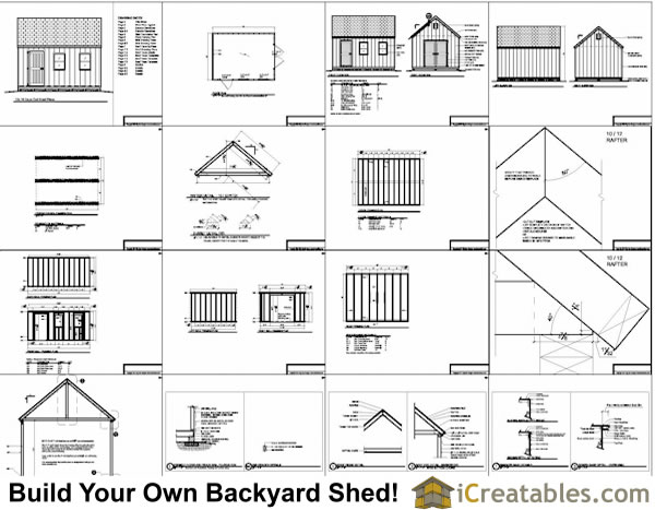 12x16 Cape Cod Style Shed Plans | icreatables