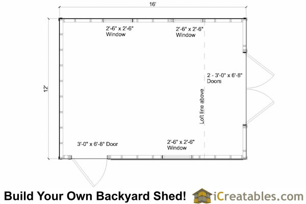 Gambrel Roof 12X16 Storage Shed Plans