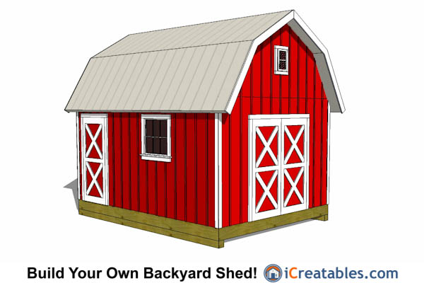 Gambrel Roof Shed Plans 12X16