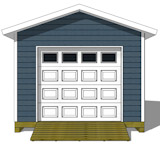 10x16 shed plan end