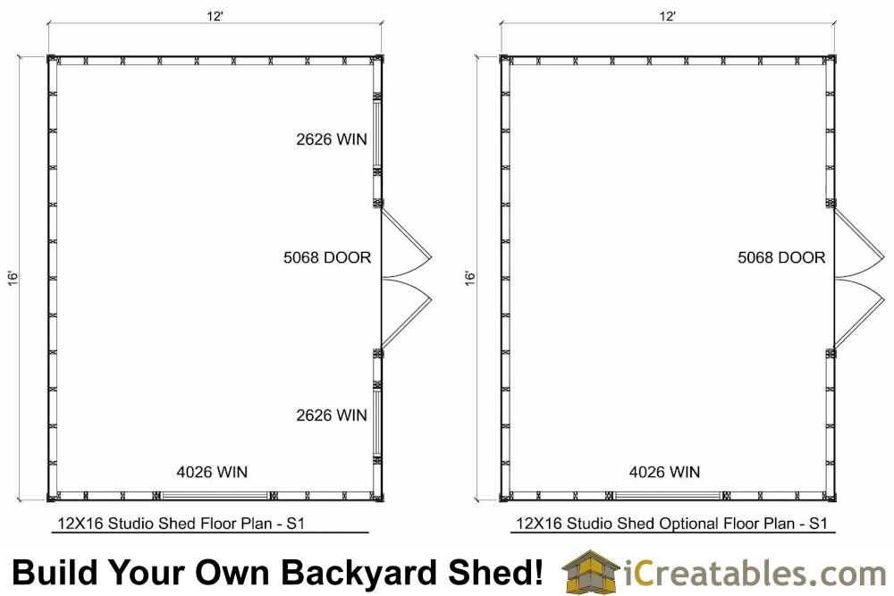 12X16 Shed Plans