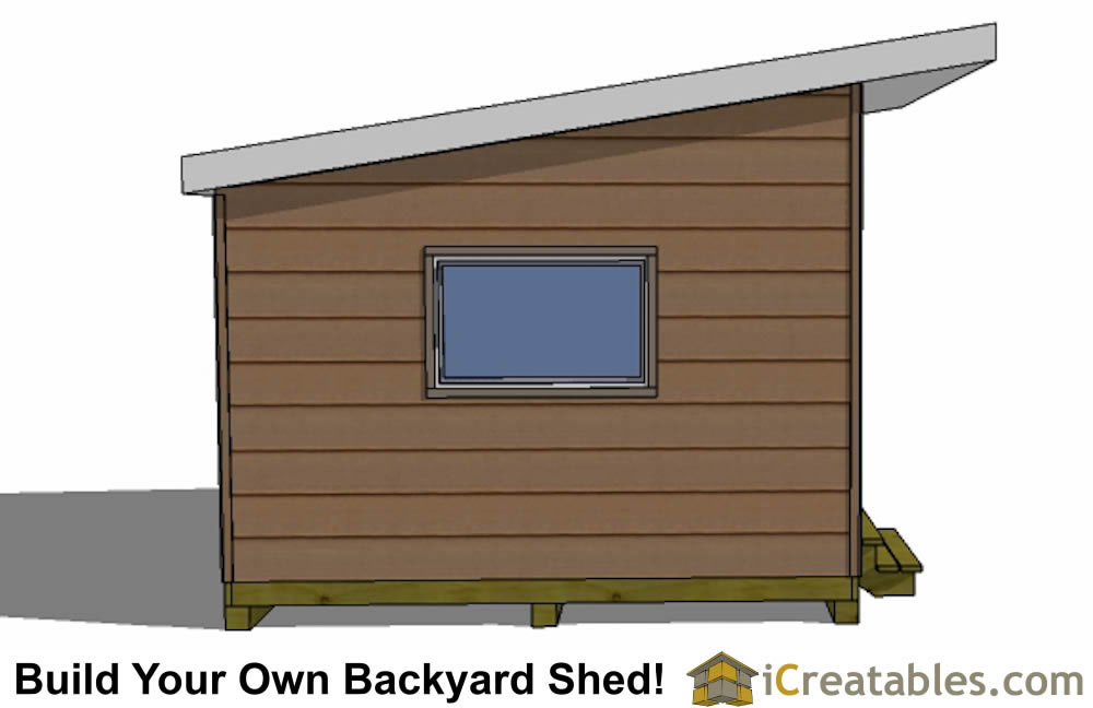 12x16 Studio Shed Plans | Center Door