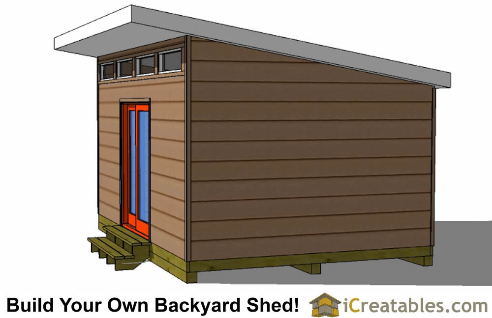 12x16 Studio Shed Plans | Center Door