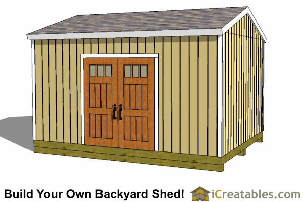 Building plans for a 12'x 16' storage shed for your yard or garden