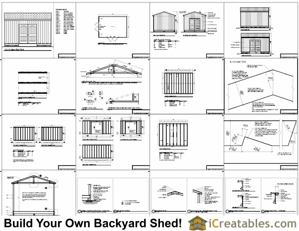 ... Shed Plans http://www.icreatables.com/sheds/12x16-gable-shed-plans