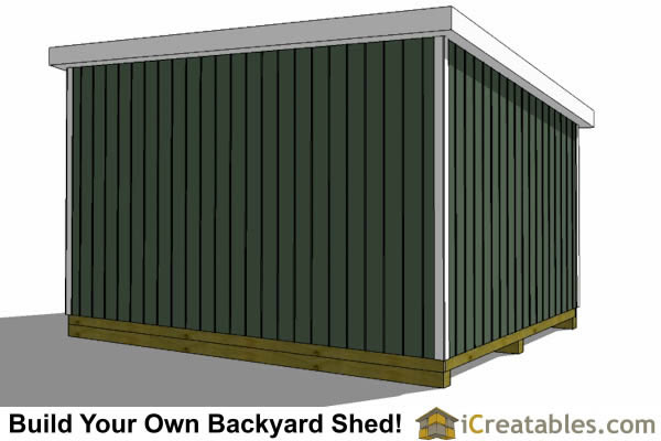 12x18 lean to shed rear